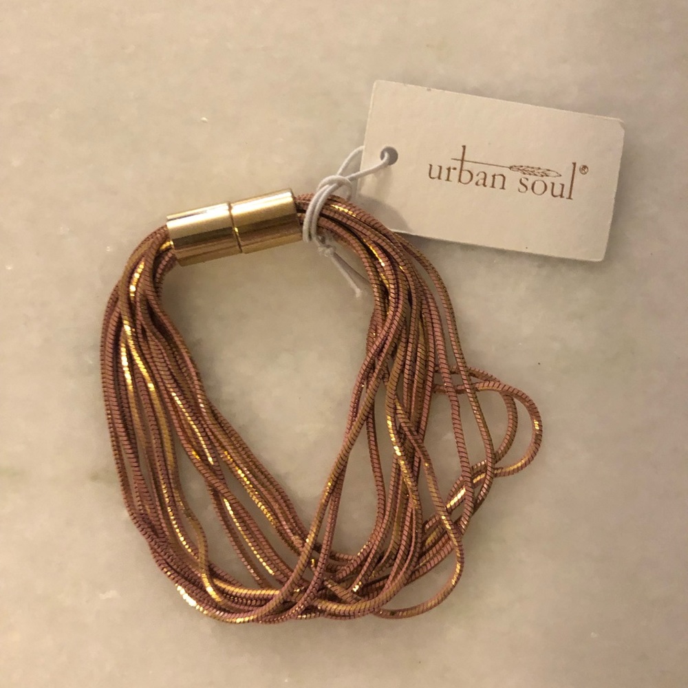 Magnetic Pink and Gold Bracelet